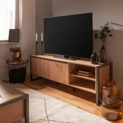 Ygo TV-meubel ROCKY Artisan Eik Anthraciet B160| Tv-Meubelen