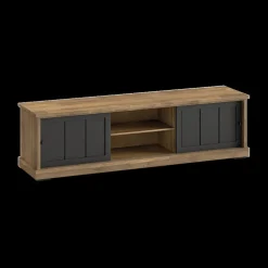 Ygo Tv-Meubel TOLUCA Old teak/Zwart B209| Tv-Meubelen
