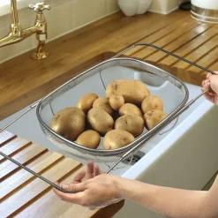 Ygo Uitrekbaar Vergiet ORNED RVS| Keukenaccessoires|Kookaccessoires