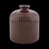 Ygo Vaas BORSIOL L Recycl. Glas Bruin| Woondecoratie