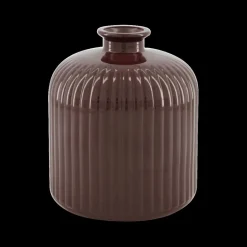 Ygo Vaas BORSIOL L Recycl. Glas Bruin| Woondecoratie