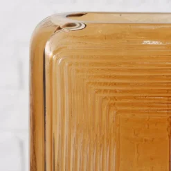 Ygo Vaas ORIO Glas Oker| Woondecoratie