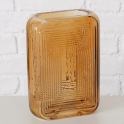 Ygo Vaas ORIO Glas Oker| Woondecoratie