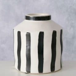 Ygo Vaas PRYMUS Ker. Wit/Zwart| Woondecoratie