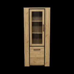Ygo Vitrine ANTONIO French Oak B85| Vitrinekasten