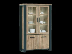Ygo Vitrine UXIA Houtkleur| Vitrinekasten
