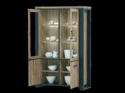 Ygo Vitrine UXIA Houtkleur| Vitrinekasten