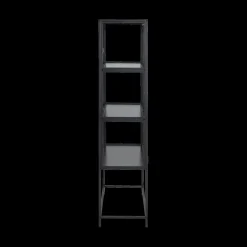 Ygo Vitrinekast BOKSKAP Ash Black B77| Vitrinekasten|Boekenkasten