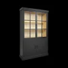 Ygo Vitrinekast WINSTON Zwart B122| Vitrinekasten
