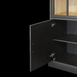 Ygo Vitrinekast WINSTON Zwart B122| Vitrinekasten