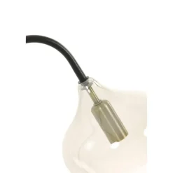 Ygo Vloerlamp RAKEL Mat Zwart/Glas Smoke| Vloerlampen