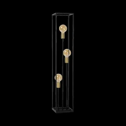 Ygo Vloerlamp RUBEN 3del. Zwart/Goud| Vloerlampen