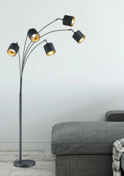 Ygo Vloerlamp TOMMY Zwart| Vloerlampen