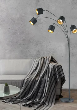 Ygo Vloerlamp TOMMY Zwart| Vloerlampen