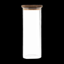 Ygo Voorraadpot AZIME Glas/Acacia 2l| Bewaaraccessoires