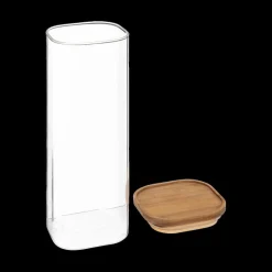 Ygo Voorraadpot AZIME Glas/Acacia 2l| Bewaaraccessoires