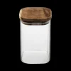 Ygo Voorraadpot AZIME Glas/Acacia 1l| Bewaaraccessoires