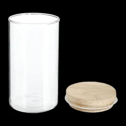 Ygo Voorraadpot BJORN Glas Hout 1l| Bewaaraccessoires