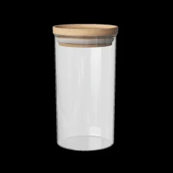 Ygo Voorraadpot BJORN Glas Hout 1l| Bewaaraccessoires