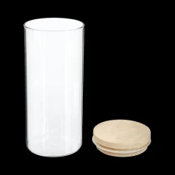 Ygo Voorraadpot BJORN Glas Hout 1.3l| Bewaaraccessoires