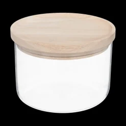 Ygo Voorraadpot BJORN Glas Hout 650ml| Bewaaraccessoires