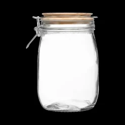 Ygo Voorraadpot HOMEMADE 1l Glas/Hout| Bewaaraccessoires