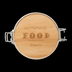 Ygo Voorraadpot HOMEMADE 1l Glas/Hout| Bewaaraccessoires