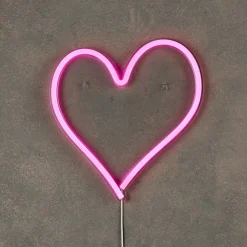 Ygo Wandlamp HART Neon Roze| Decoratieve Accessoires|Kinderverlichting