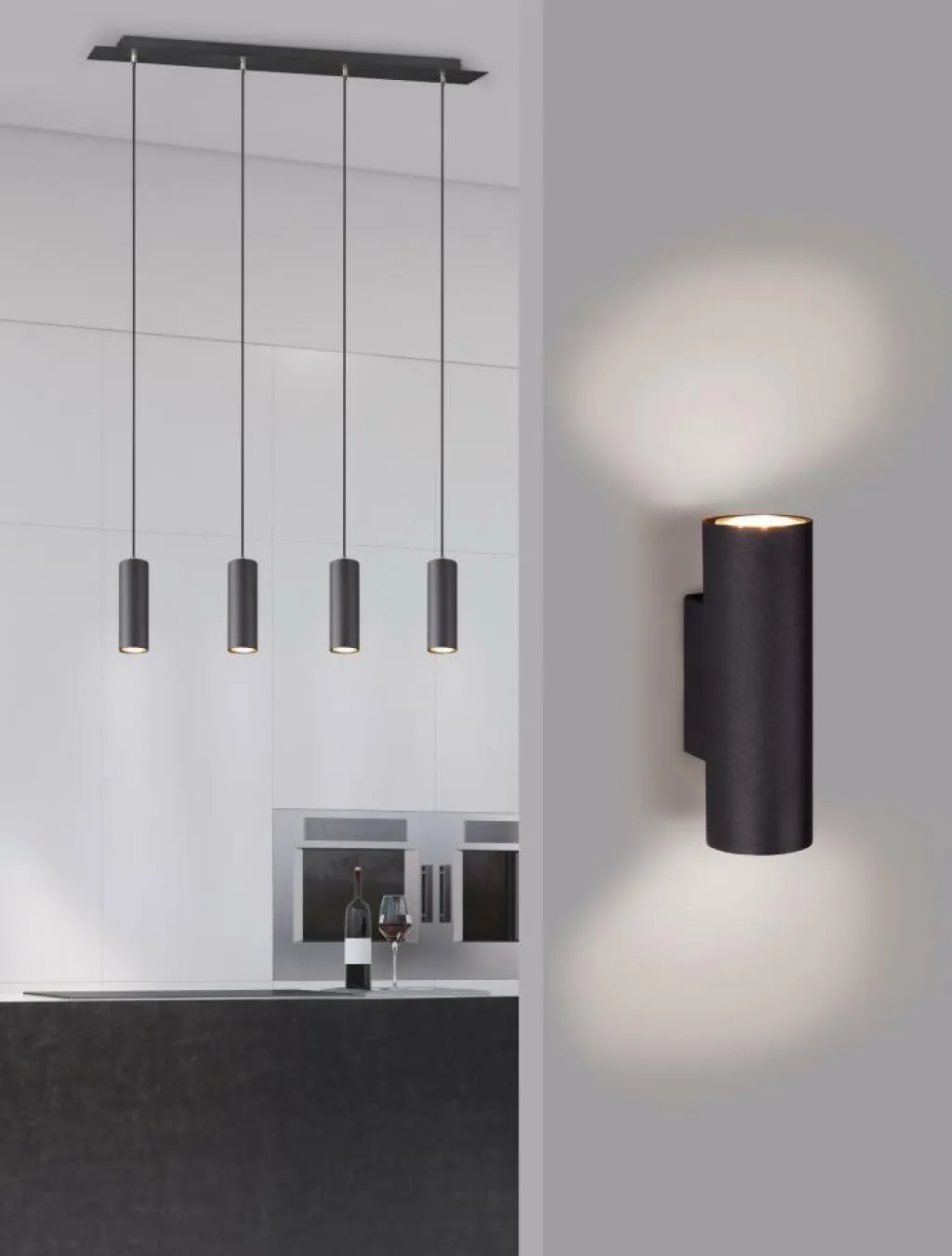 Ygo Wandlamp MARLEY Metaal Zwart| Wandlampen