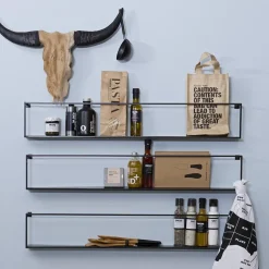 Ygo Wandplank AUSTRIAN 100x16, Zwart| Muurplanken & Rekken|Wandrekken