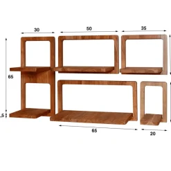 Ygo Wandplank S/5 ELOY Massief Acacia| Muurplanken & Rekken