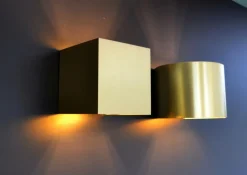 Ygo Wandspot XIO Rond Mat Goud| Wandlampen