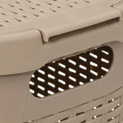 Ygo Wasmand CORBIA 40L m/Deksel Linnen| Was- & Linnenmanden|Badkameropbergers