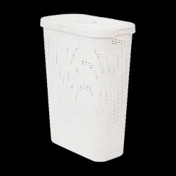Ygo Wasmand CORBIA 40L M/Deksel Wit| Was- & Linnenmanden|Badkameropbergers