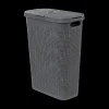 Ygo Wasmand CORBIA 40L M/Deksel Grijs| Was- & Linnenmanden|Badkameropbergers