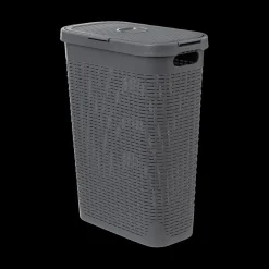 Ygo Wasmand CORBIA 40L M/Deksel Grijs| Was- & Linnenmanden|Badkameropbergers