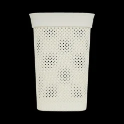 Ygo Wasmand PURLLE 60L M/Deksel Beige| Was- & Linnenmanden|Badkameropbergers