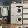 Ygo Wasruimteset LAUNDRY: Bergkast + Opzetkast smal X2 + Wasmachinekast hoog + Linnenkast| Wasruimte & Opbergkasten