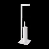 Ygo WC-Borstel/Pap.Houder CARZO Met. Wit| Toiletaccessoires