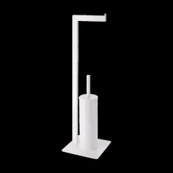 Ygo WC-Borstel/Pap.Houder CARZO Met. Wit| Toiletaccessoires