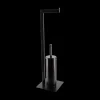 Ygo WC-Borstel/Pap.Houder CARZO Met. Zwart| Toiletaccessoires