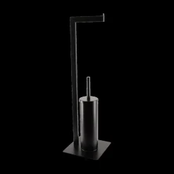 Ygo WC-Borstel/Pap.Houder CARZO Met. Zwart| Toiletaccessoires