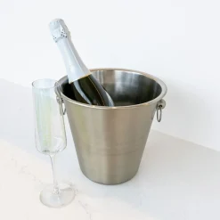 Ygo Wijnkoeler PEARLIO Schuin Brushed Goud| Aperitief & Wijn