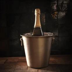 Ygo Wijnkoeler PEARLIO Schuin Brushed Goud| Aperitief & Wijn