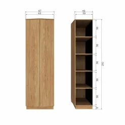 Ygo Woood Bergkast ZUMA 2D Eik Fineer B97| Bergkasten