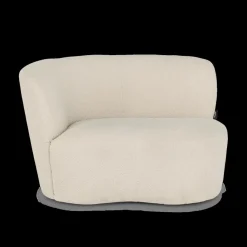 Ygo Zitbank links ANDRIS Bouclé Crème| Fauteuils